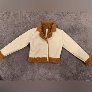 Freddy wr.up brand Sherpa lined vegan leather jacket. XS.